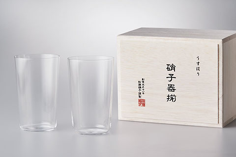 うすはり　コップ 木箱2P