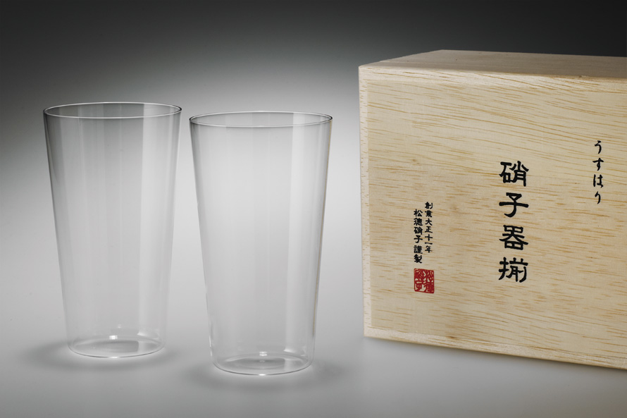 新品 松徳硝子 うすはり SHIWA オールド Mサイズ 6個セット 業務箱 グラス 家庭用 業務用 プレゼント 